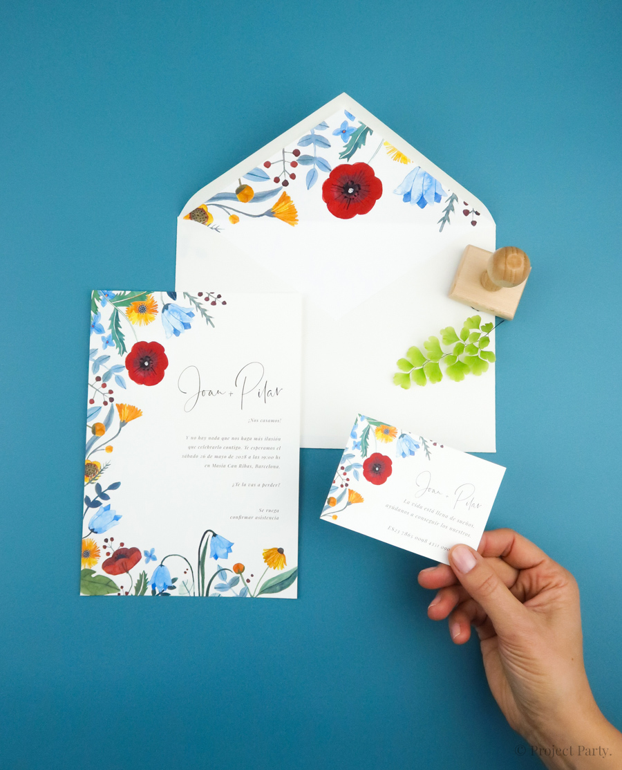 invitación de boda "primavera"