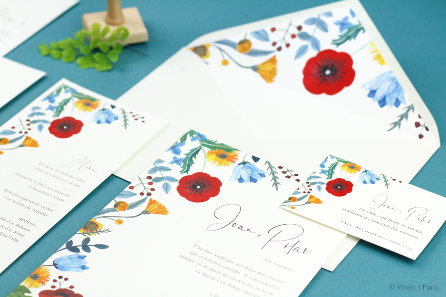 invitación de boda "primavera"
