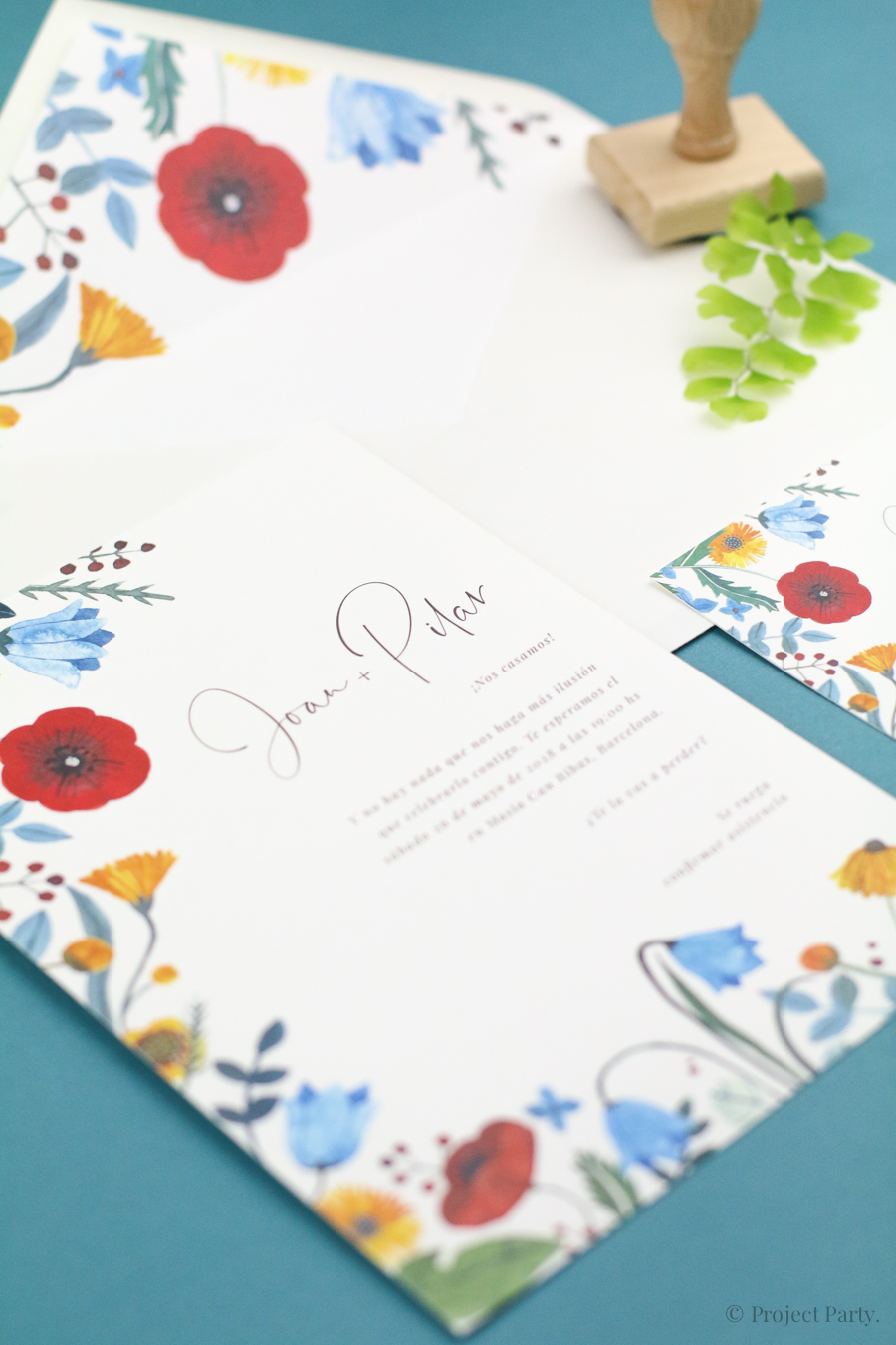 invitación de boda "primavera"