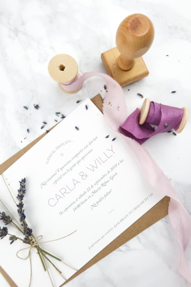 invitación de boda "lilia"