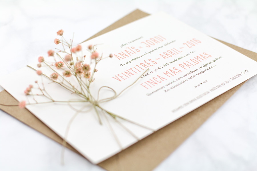 invitación de boda "alhelí"