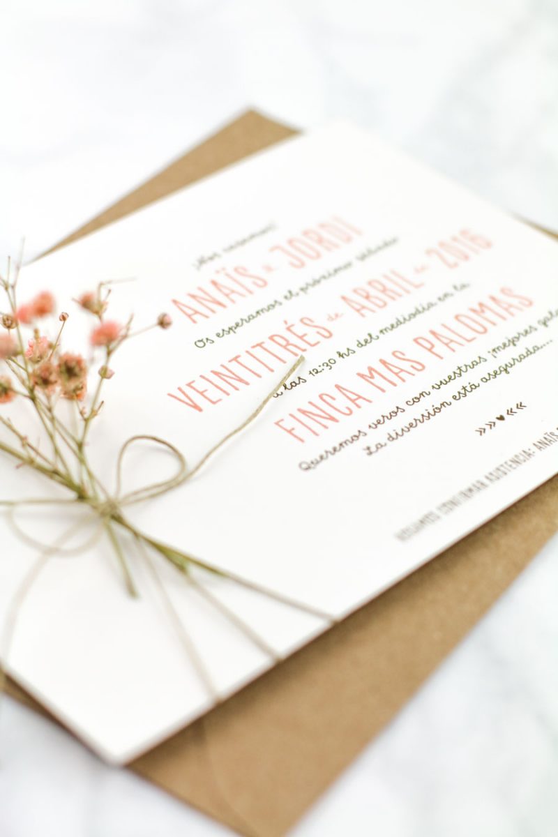 invitación de boda "alhelí"