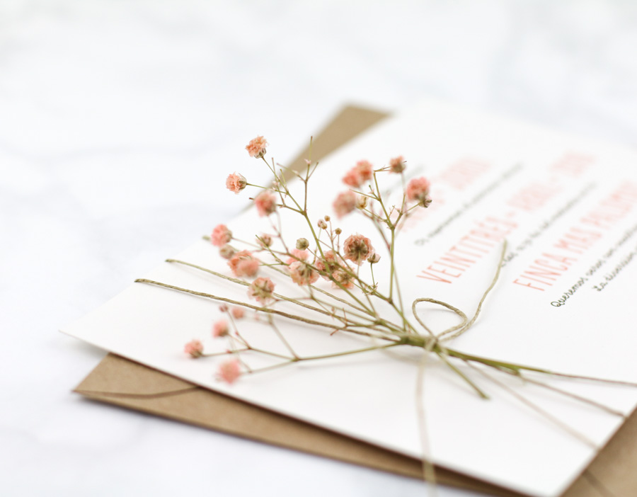 invitación de boda "alhelí"