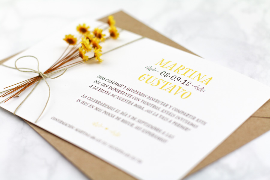 invitación de boda "amarilly"