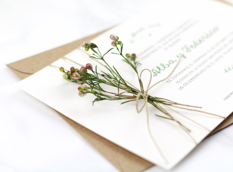 invitación de boda "azalea"