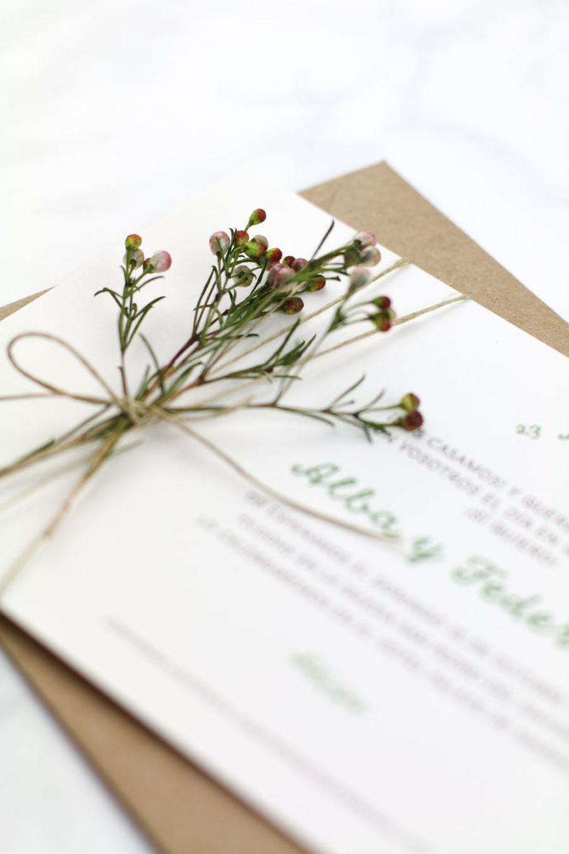 invitación de boda "azalea"