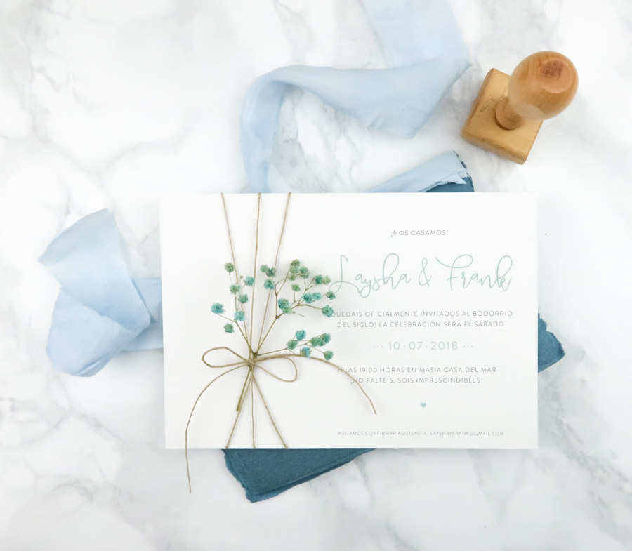 invitación de boda "camelia"