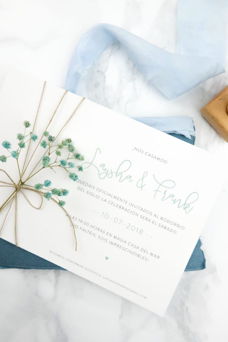 invitación de boda "camelia"