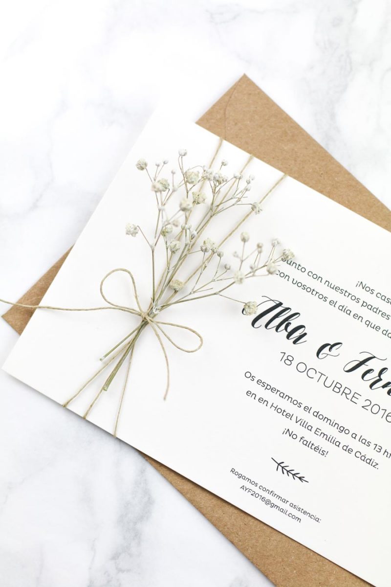 invitación de boda "iris"