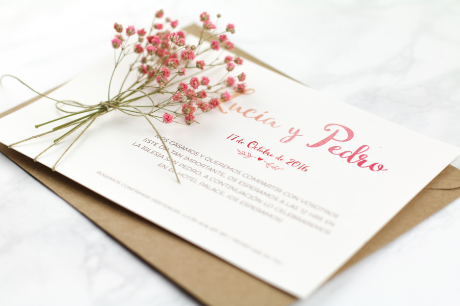 invitación de boda "violeta"