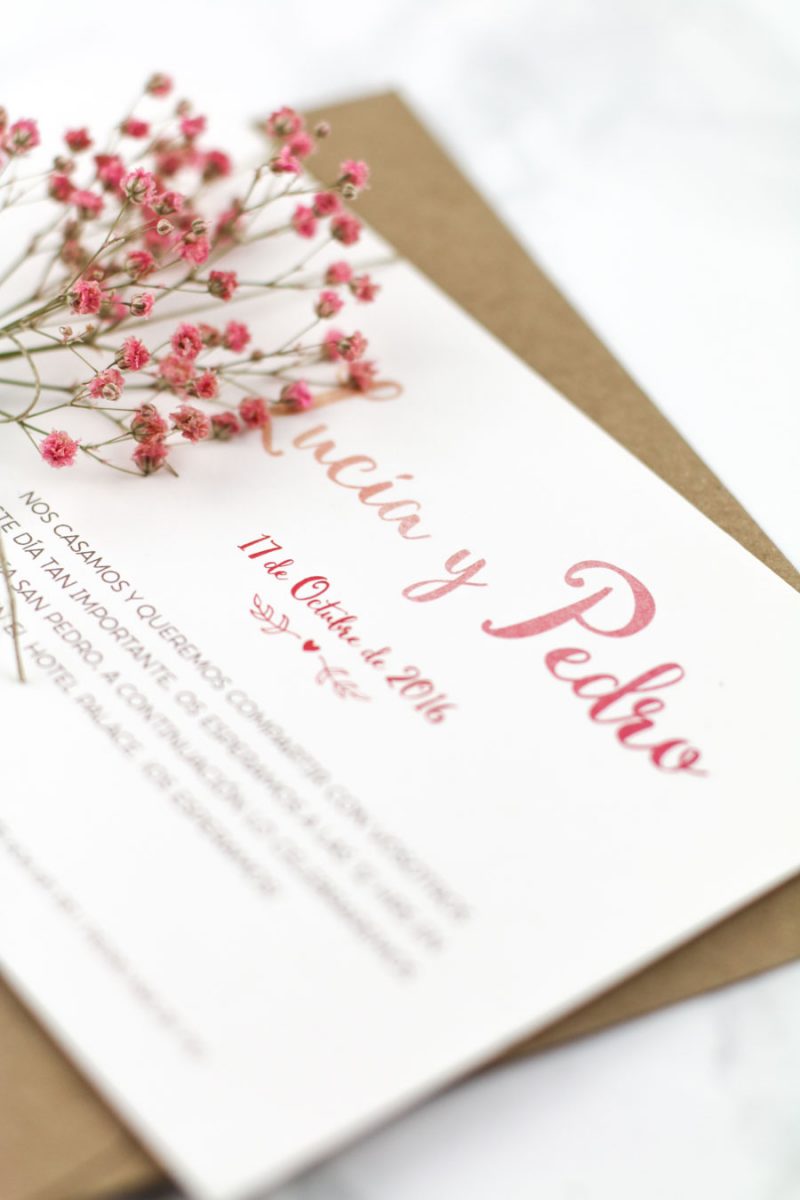 invitación de boda "violeta"