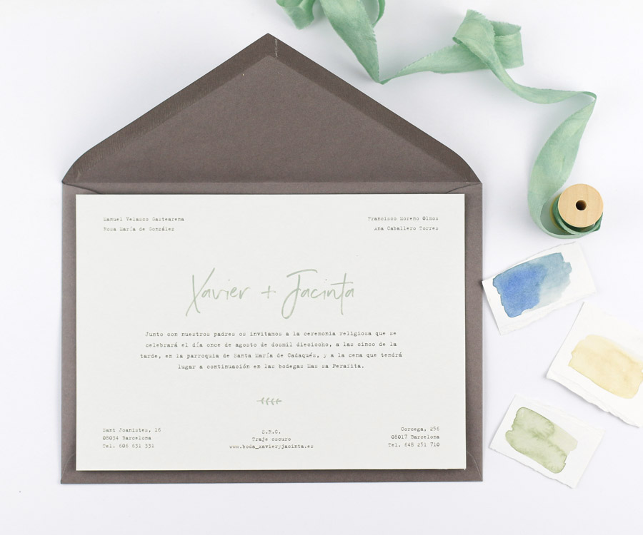 invitación de boda "chloe" combinación 4