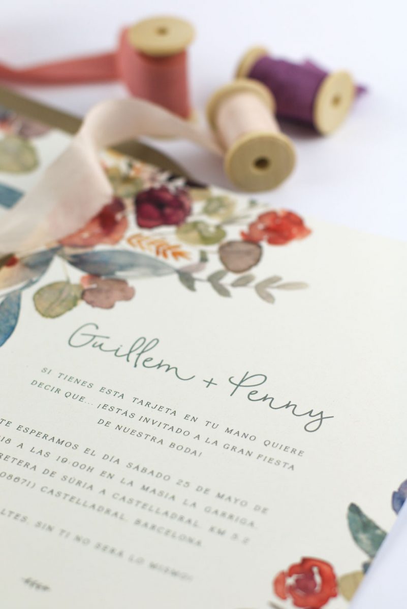 invitación de boda "fiorella" combinación 1