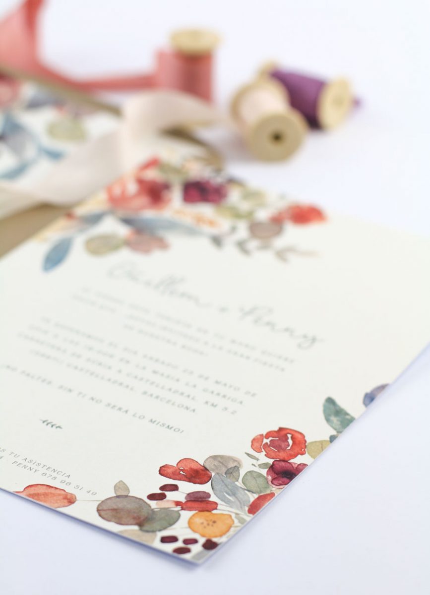 invitación de boda "fiorella" combinación 1