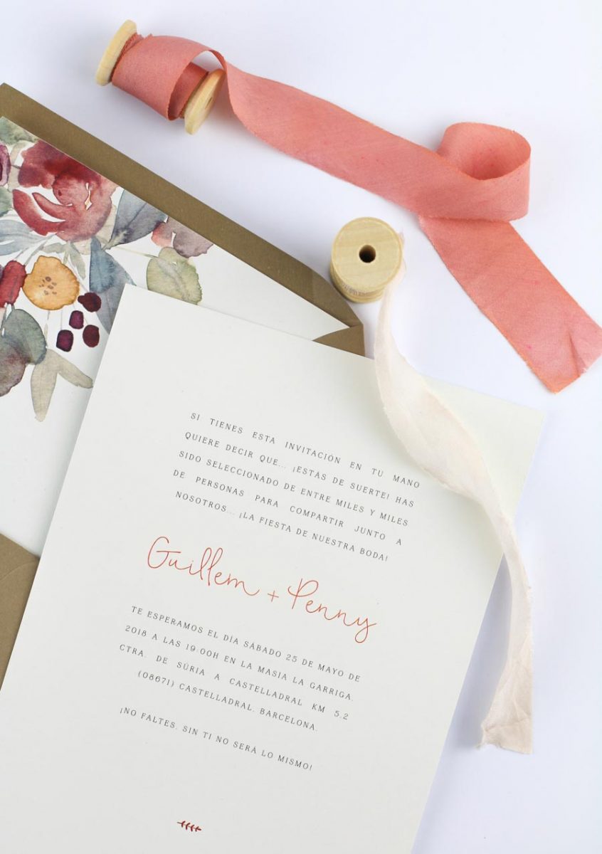 invitación de boda "fiorella" combinación 2