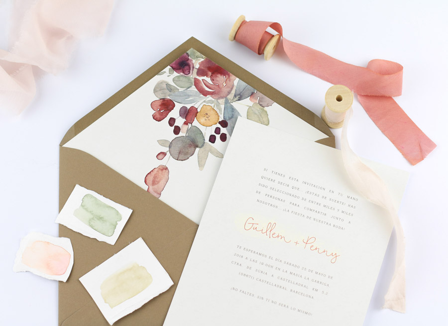 invitación de boda "fiorella" combinación 2