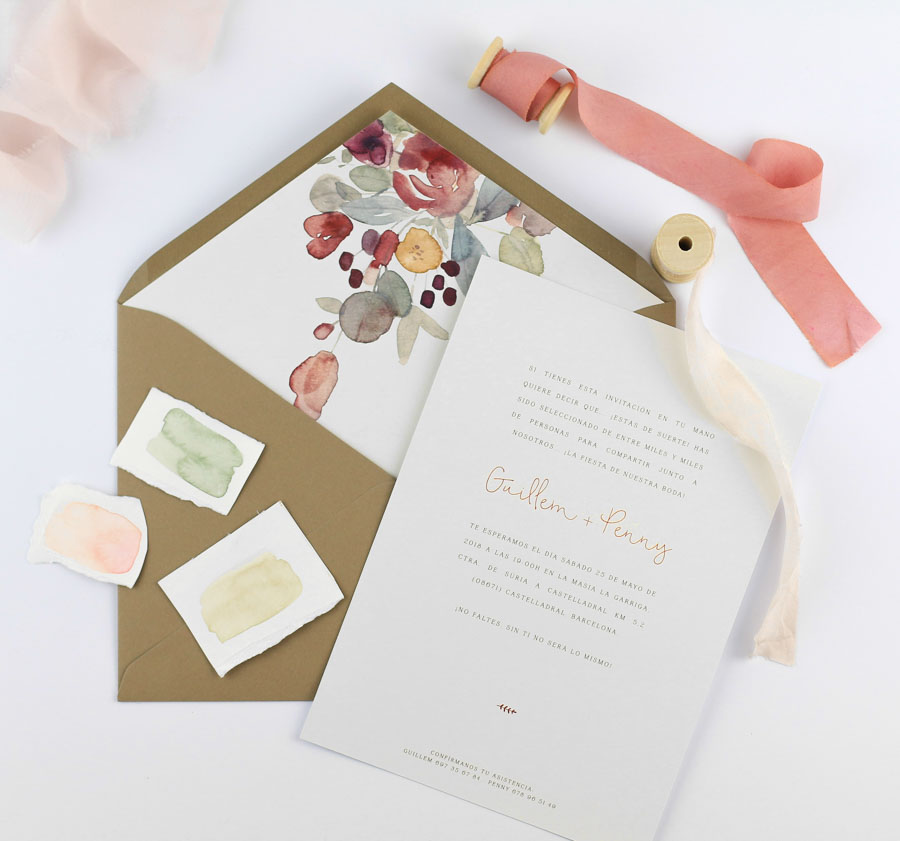 invitación de boda "fiorella" combinación 2