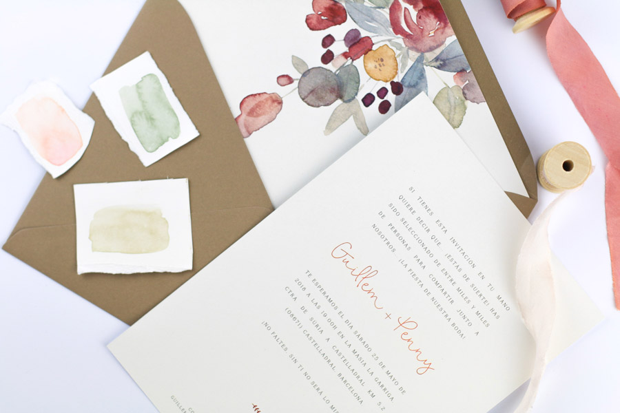 invitación de boda "fiorella" combinación 2