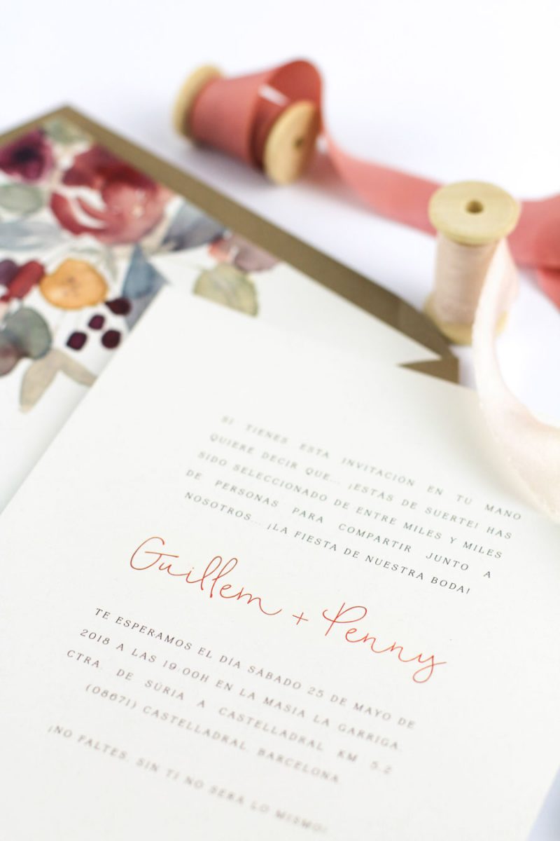 invitación de boda "fiorella" combinación 2