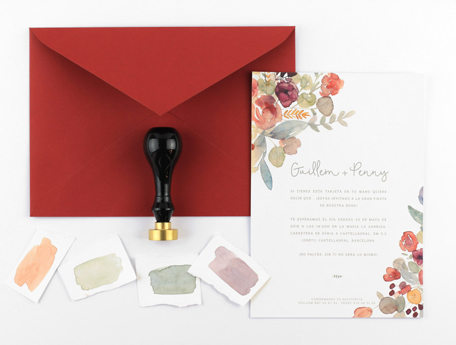 invitación de boda "fiorella" combinación 3