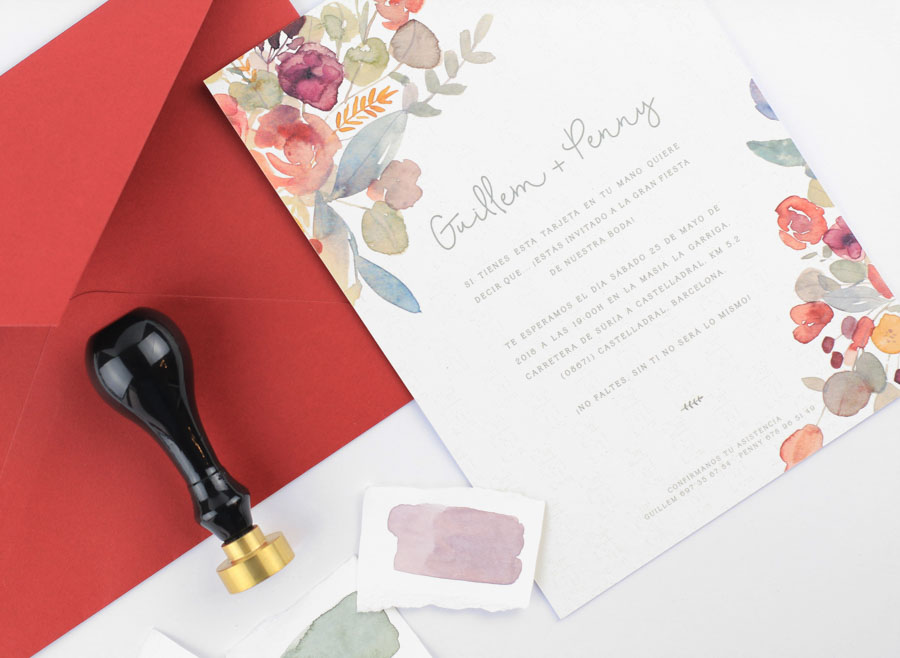 invitación de boda "fiorella" combinación 3