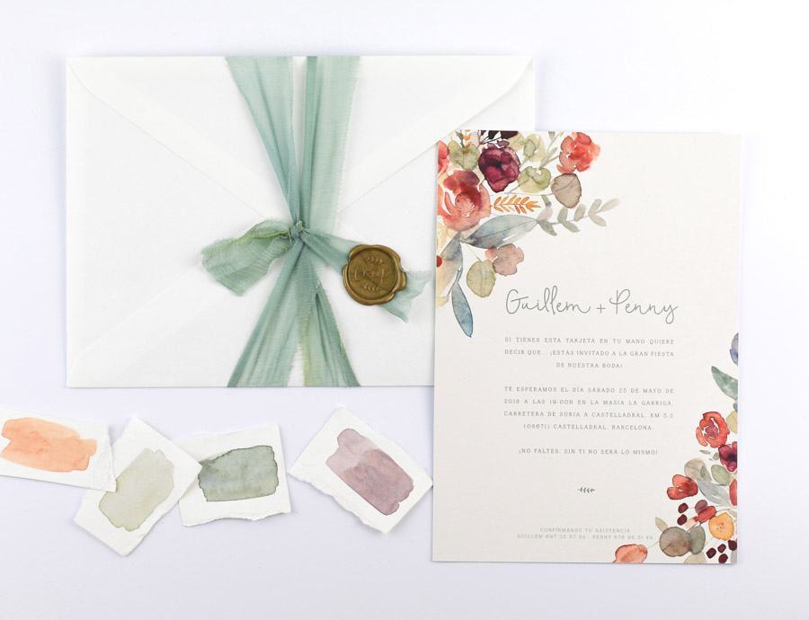 invitación de boda "fiorella" combinación 3