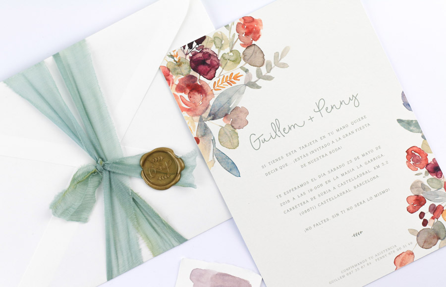 invitación de boda "fiorella" combinación 3