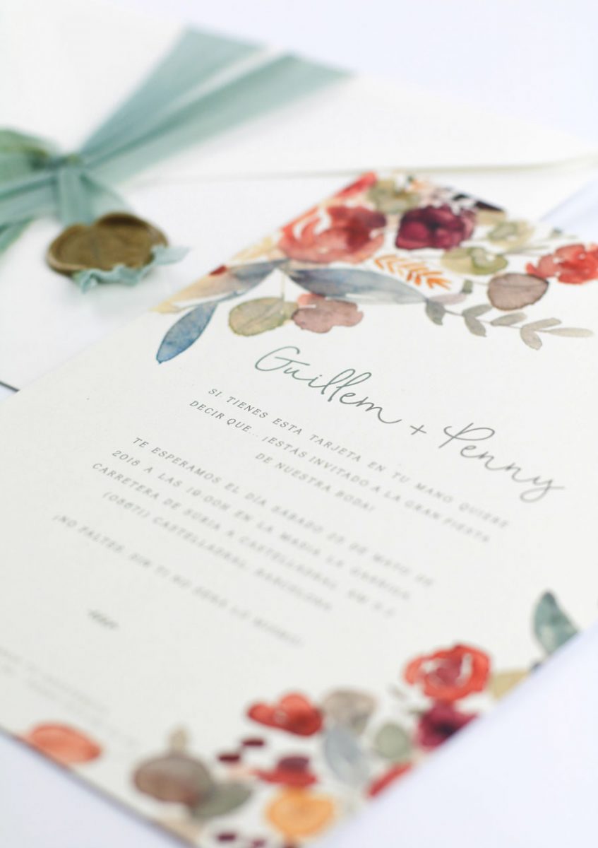 invitación de boda "fiorella" combinación 3