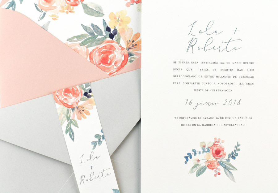 invitación de boda "valentina" combinación 1