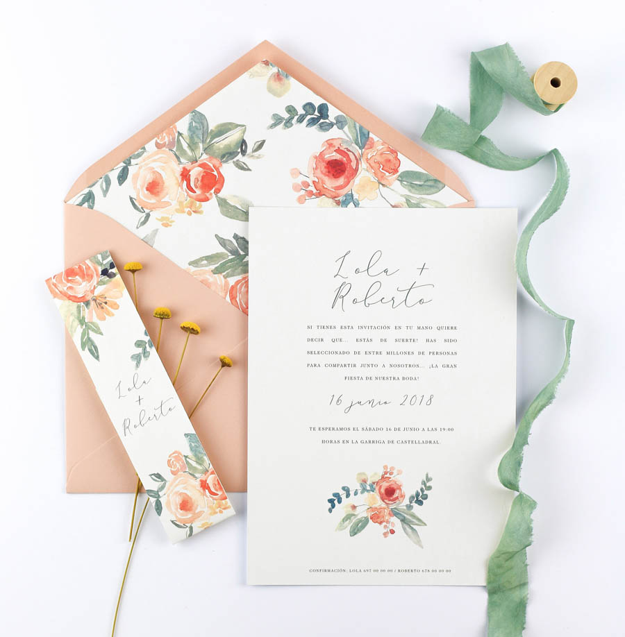 invitación de boda "valentina" combinación 1