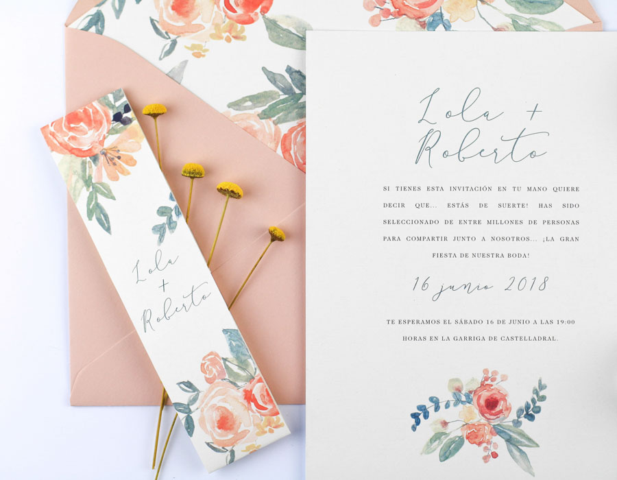 invitación de boda "valentina" combinación 1