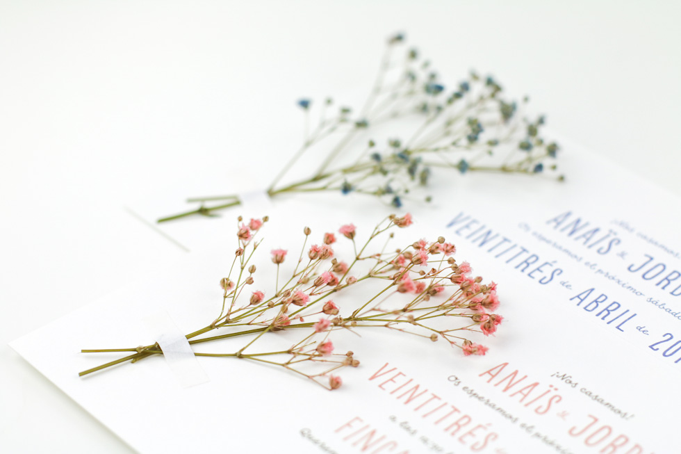 invitación de boda "alhelí"