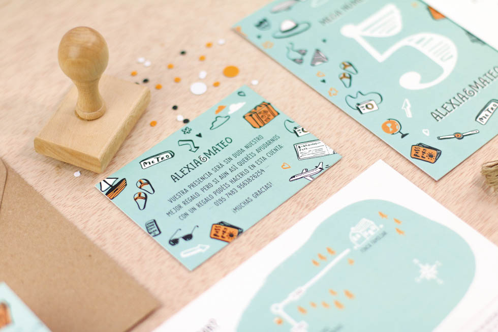 invitación de boda "graffiti"