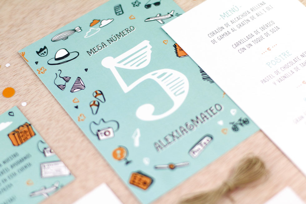 invitación de boda "graffiti"