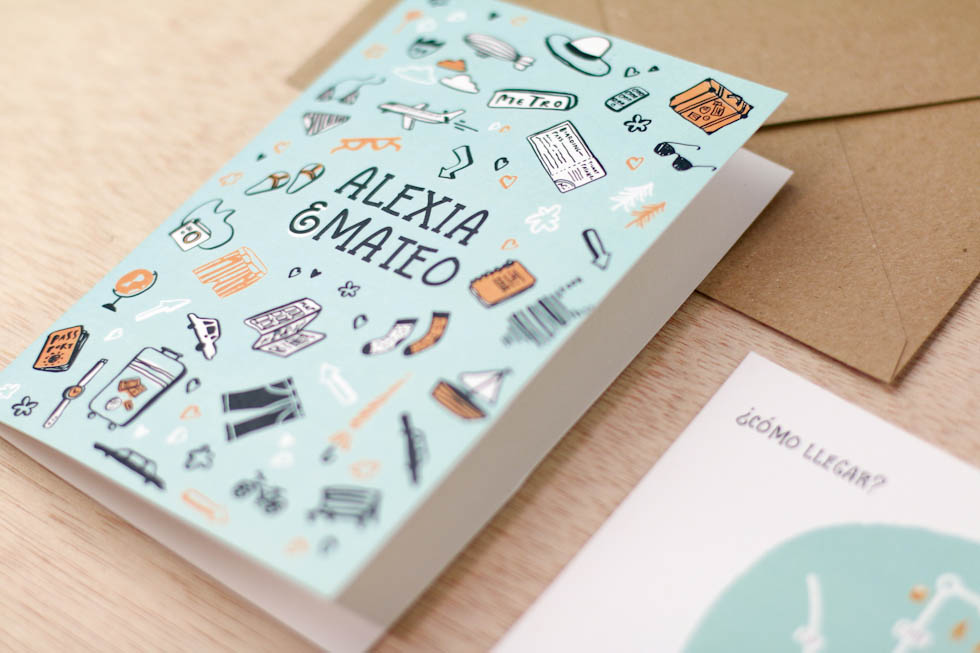 invitación de boda "graffiti"