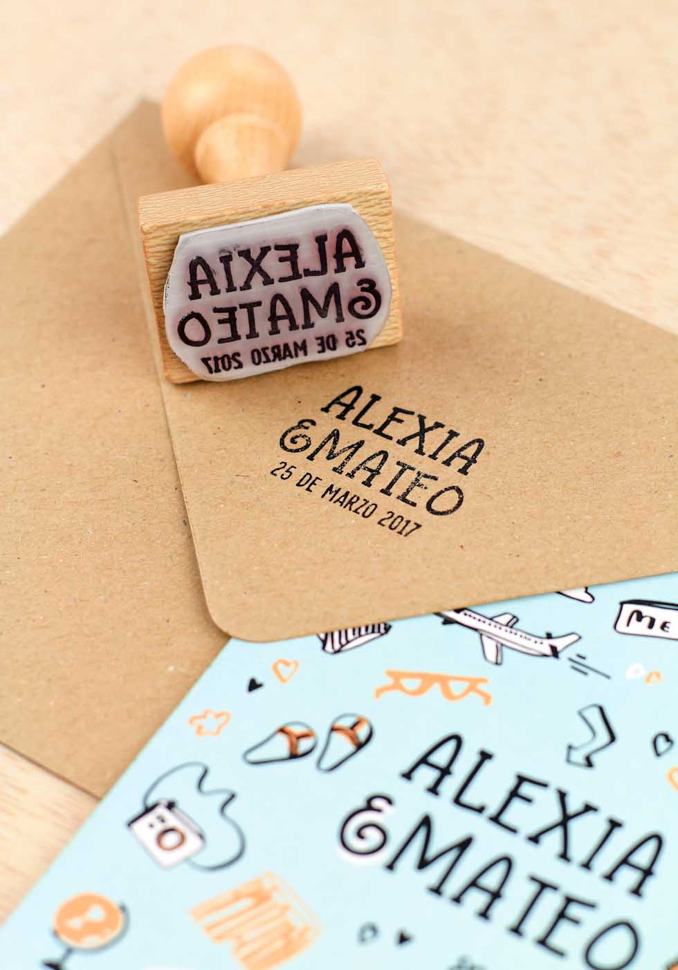invitación de boda "graffiti"