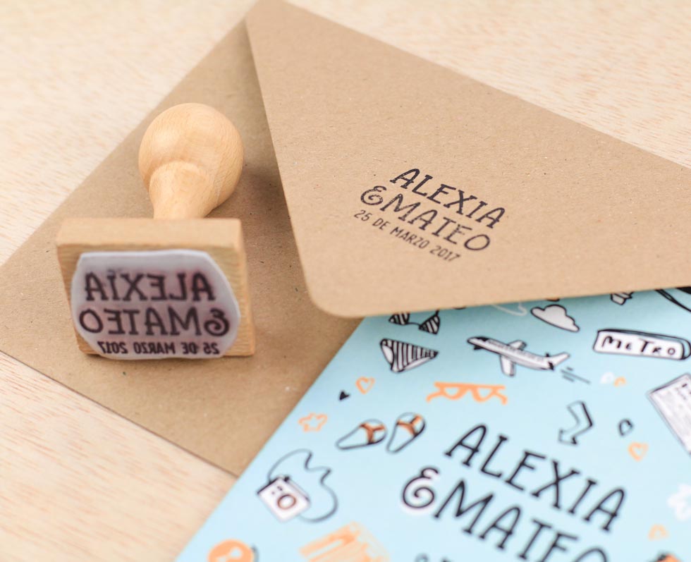 invitación de boda "graffiti"