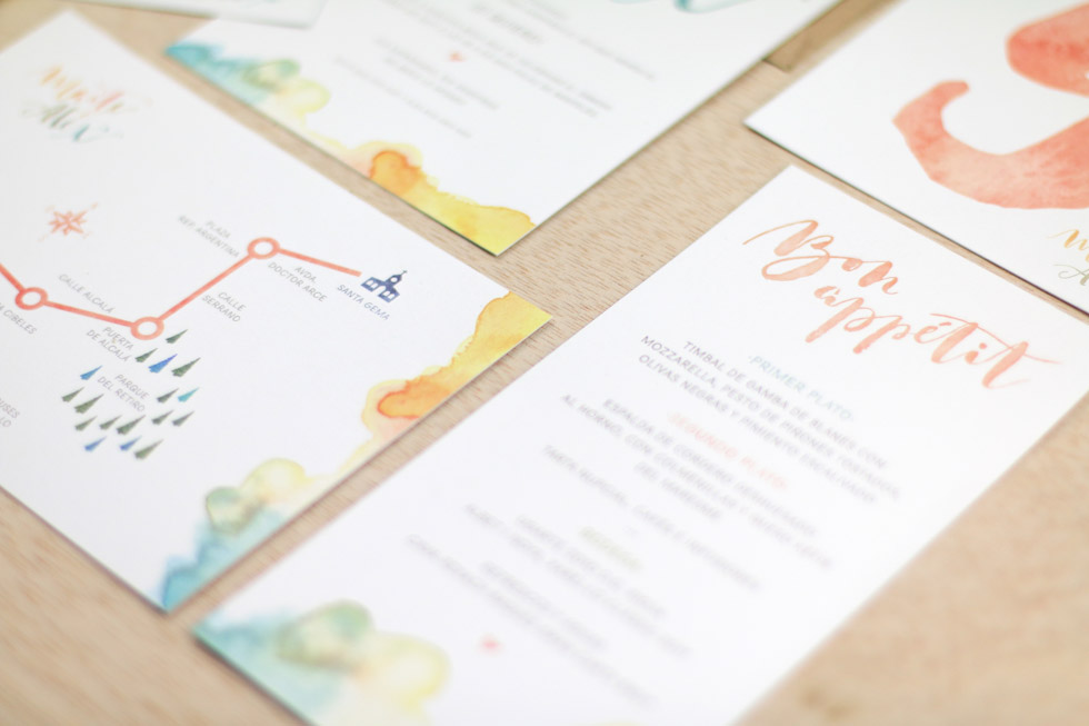 invitación de boda "lovely colors"