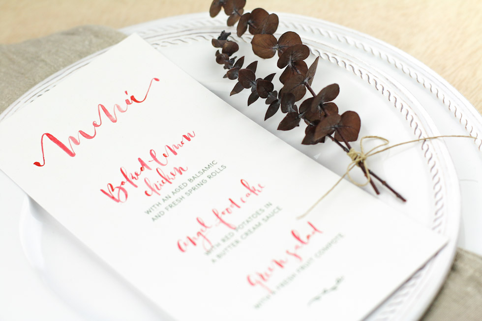 invitación de boda "romantic letters"
