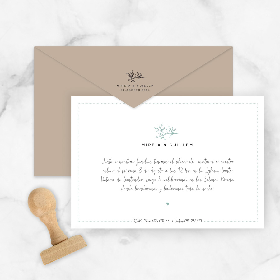 invitaciones de boda "amelie"