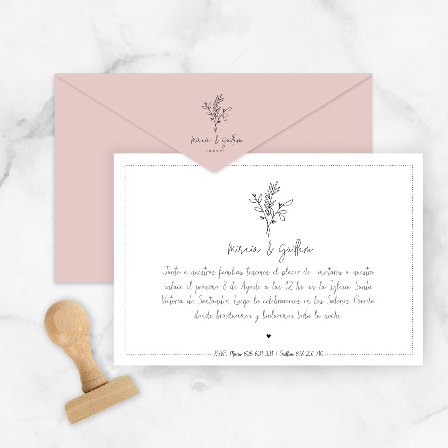 invitaciones de boda "amelie"