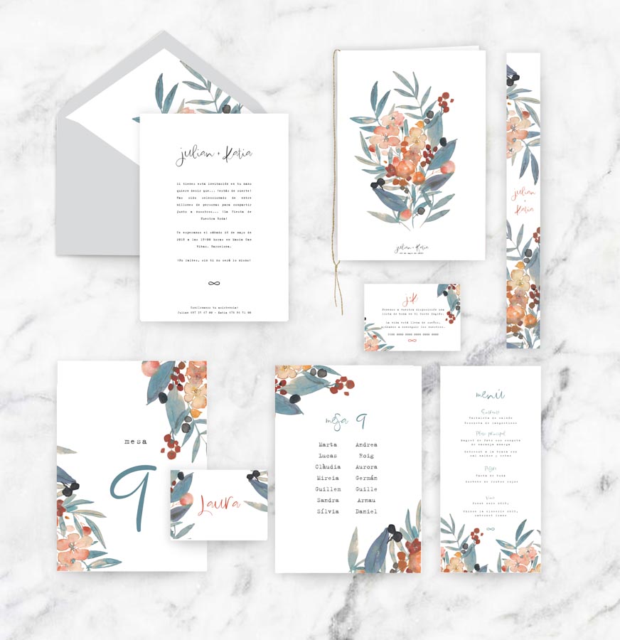 invitación de boda "allegra" combinación 2