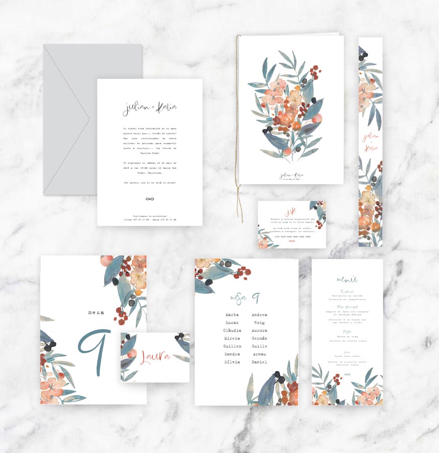 invitación de boda "allegra" combinación 4