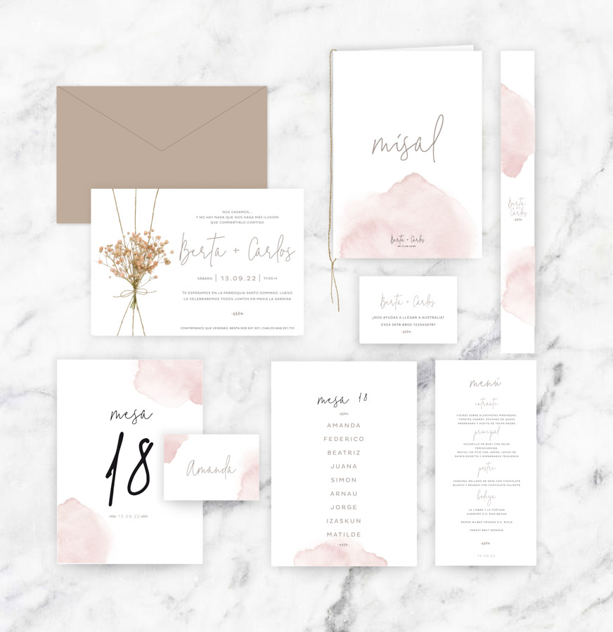 invitación de boda "anahí"