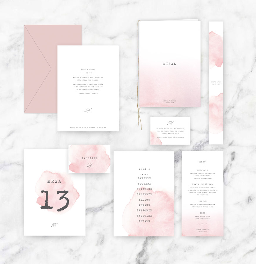 invitación de boda "bianca" combinación 4