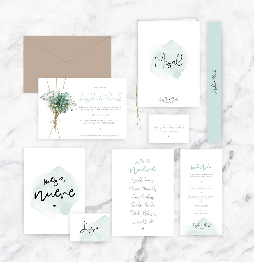 invitación de boda "camelia"