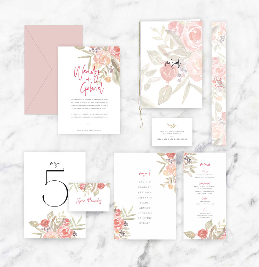 invitación de boda "carlotta" combinación 3