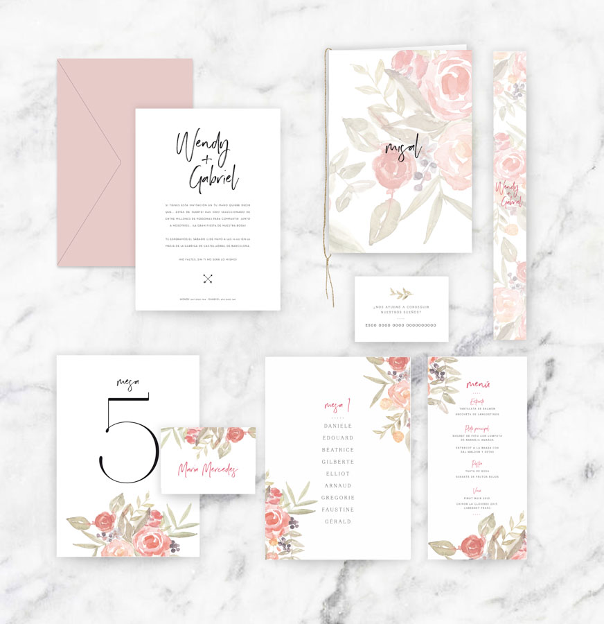 invitación de boda "carlotta" combinación 4