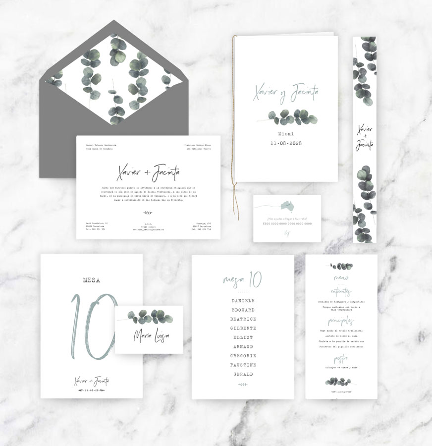 invitación de boda "chloe" combinación 2
