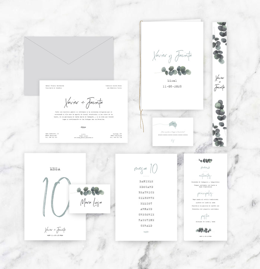 invitación de boda "chloe" combinación 4